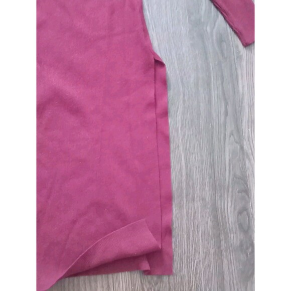 Capuffy Maroon Knot Ribbed Sweater Dress Womens Size Medium - Picture 2 of 6